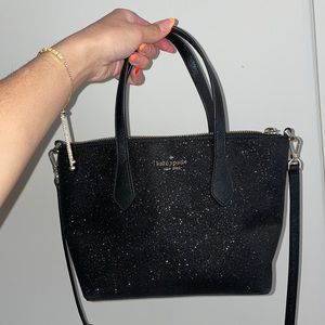 Sparkly black Kate spade bag